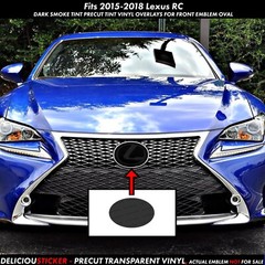 Fits Lexus Emblem 2015-2018 RC PreCut Smoke Tint Overlay Decal Vinyl 300 350