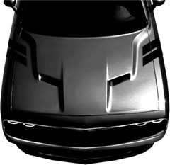 4pcs Matte Black Universal Car Hood Fender Racing Stripe Hash Mark Vinyl Decal