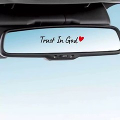 1X Trust In God Car Side Rear View Mirror Auto Decal Truck Window Sticker