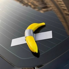Wow A Banana 3D Car Sticker Auto Ornament Prank Window Exterior Styling