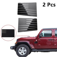 2Pc Aluminum American Flag Sticker Car Emblem Badge Motorcycle Stickers Exterior