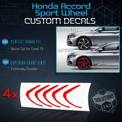For 2018-2020 Honda Accord Sport Wheel Chrome Delete Vinyl Kit – Glossy Matte