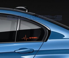 VTEC heartbeat pulse Sticker Left Pair