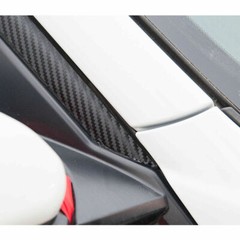 6x Chrome Delete Blackout Window Trims For Honda Civic Sedan 16-20- Carbon Fiber