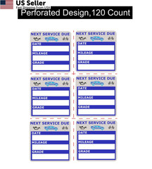 NOYOC Oil Change Stickers, Static Cling 120 Count 2×2 Inches Inches, Blue