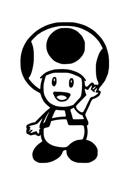 Toad Mario Vinyl Decal Choose Size and Color