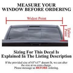 P187 American Eagle Rear Window Tint Graphic Decal Wrap Back Pickup