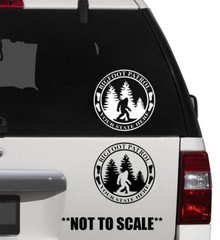 Bigfoot Patrol sticker VINYL DECAL Red Silver Yellow White Cryptid Paranormal
