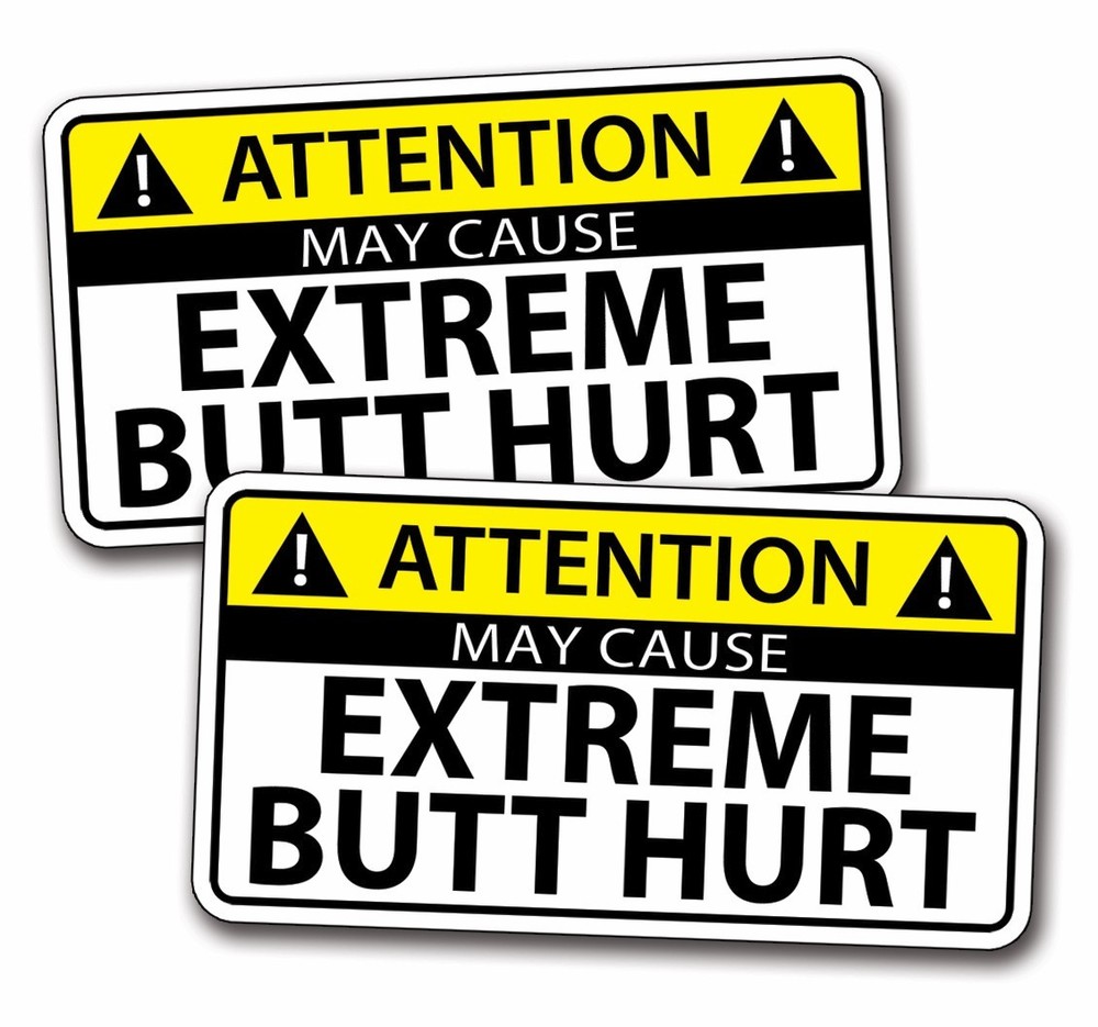 Butt Hurt Warning Sticker Vinyl Decal 4×4 Off Road Motorcycle Vehicle Graphic HD
