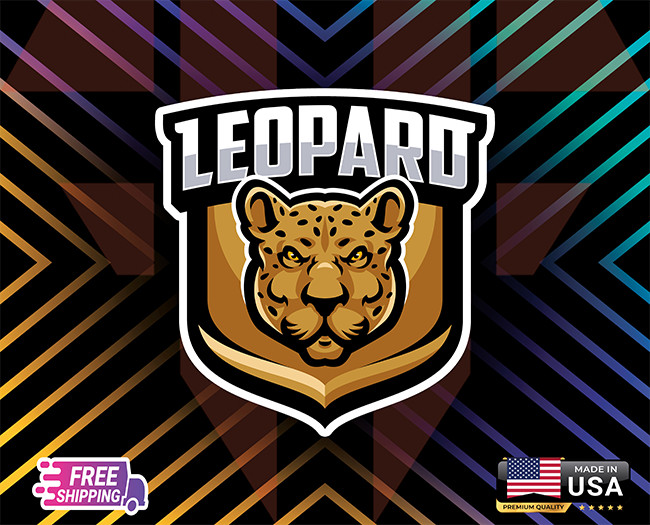 LEOPARD ANIMAL MAD+ WALL LAPTOP WINDOW,ETC LAMINATED 6 YEARS R FREE STICKER