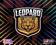 LEOPARD ANIMAL MAD+ WALL LAPTOP WINDOW,ETC LAMINATED 6 YEARS R FREE STICKER