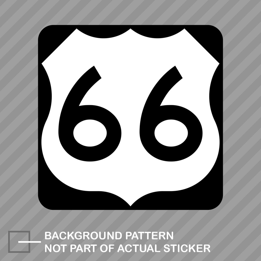 US Route 66 Sign Sticker us 66 numbered highway system mother road historic