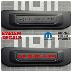 Jeep Wrangler RUBICON JK Plate Filler Decals 2013 2014 2015 2016 2017 2018