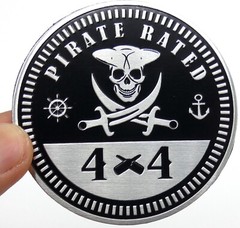 1pc Pirate Rated Sticker Decal Emblem 4×4 Badge Auto Fender 6cm 2.36″