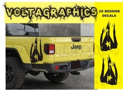 Vinyl Bedside decals for Jeep Gladiators 2019-2024 Puerto Rico Distressed Flags