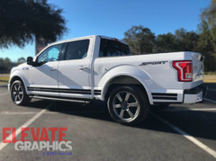 For Ford F-150 Graphics Rocker One Stripes Vinyl 3M Decals Stickers 2009-2024