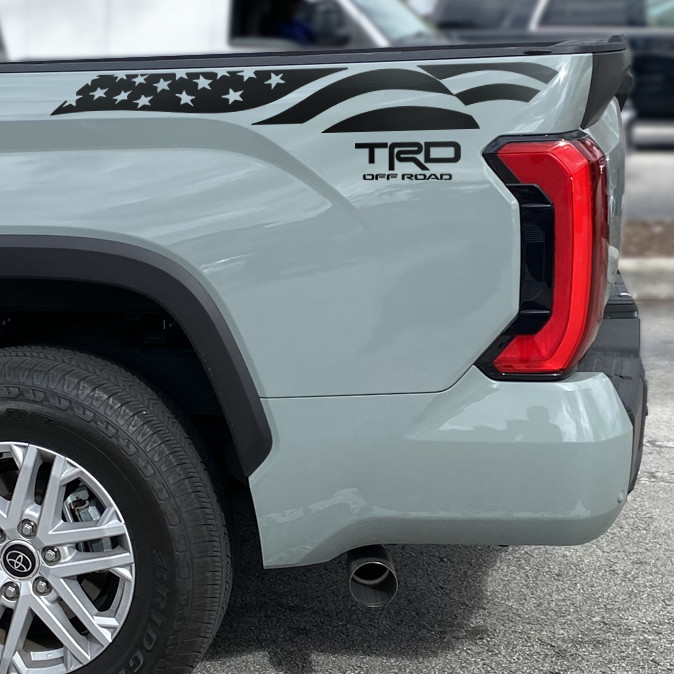 Tacoma 2024 2025 2026 Flag Decals TRD Off Road Toyota decal vinyl bedsides