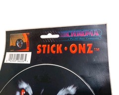Vintage Chroma Plasticolor Stick Onz Wolf Car Decal Sticker Made USA