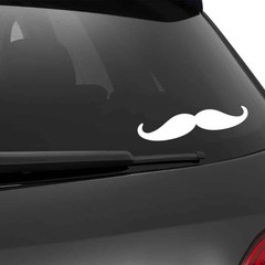 Mustache Decals – Great For Laptops, Tech, Cars & More (4 pack) 8×3 in