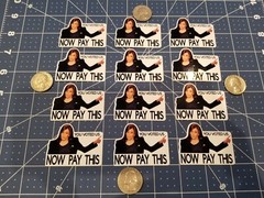 12PCS KAMALA FUNNY STICKER. YOU VOTED US NOW PAY THIS. (POINTED TO YOUR RIGHT)
