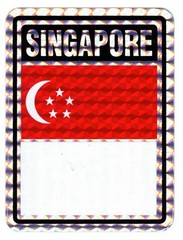 Pack Of 50 Singapore Country Flag Reflective Decal Bumper Sticker DC-212