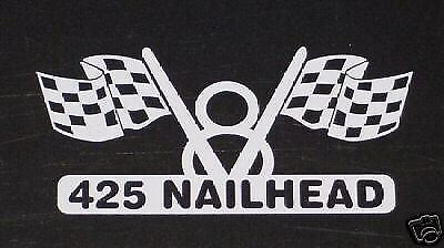 V8 425 NAILHEAD engine decal sticker fits Buick hot rod race classic muscle car