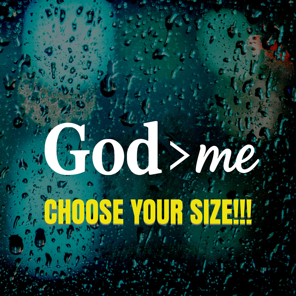God Greater Than Me Sticker | Christian Faith Vinyl Decal Bible Verse Car Laptop