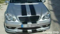 Black Dual Stripes Racing Sticker Decal Universal Fit For Cars Hood Roof Trunk