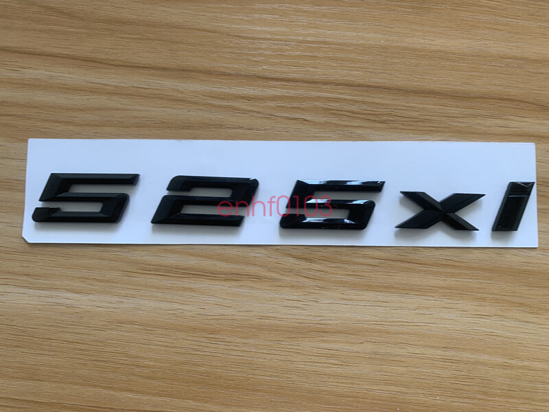 Gloss Black 3D ABS Letters Trunk 525xi Emblem Rear Badge for BMW 2017-2022 525xi