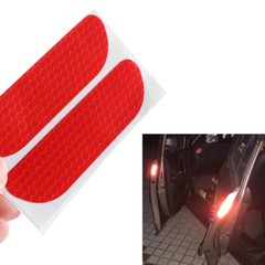 4Pcs/set Universal Car Reflective Stickers Door Eyebrow Sticker Decal Warning