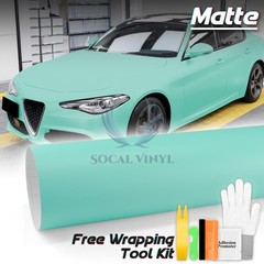 Matte Colors Teal Vinyl Wrap Auto Car Sticker Decal Film Bubble Free Air Release