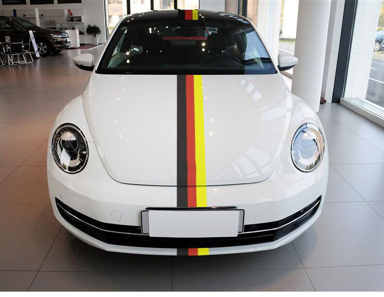 3 Colors Racing Stripe Sticker Decal For Car Exterior Hood Trunk Roof Side Door