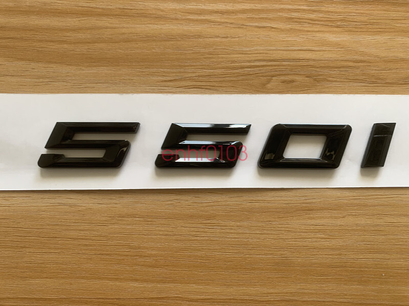 Gloss Black 3D ABS Letters Trunk 550i Emblem Rear Badge for BMW 2017-2022 550i