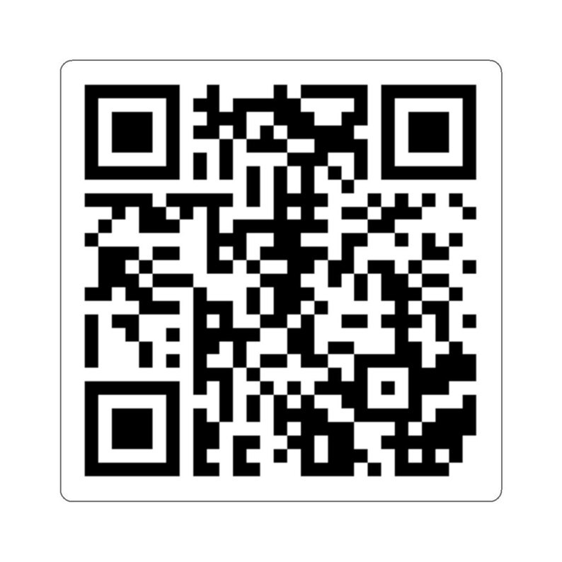 Rick Roll QR Code Sticker Decal Rolling Rolled Rickrolled Rickrolling