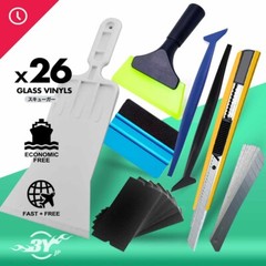 Car Squeegee for Windshields Glass Vinyls, Bulldozer Squeegee Window Tint Kit