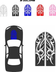 H2 Automotive hood decal vinyl graphic 18″ x 30″