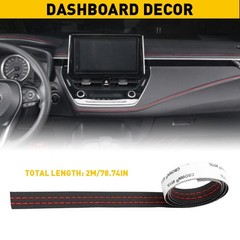 1/2set 2M PU Car Leather Dashboard Line Decor Strip Sticker Moulding Trim Access