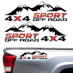 4X4 Off-Road Sport Decal Stickers 2Pcs, Mountain Pattern for Trucks SUVs Sedans,