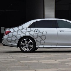 Car Accessories Body Waist Line Sticker Honeycomb Graphic Decor Hexagon Decal