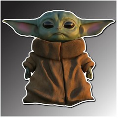 BABY YODA STAR WARS THE MANDALORIAN STICKER CAR TRUCK WINDOW 3M VINYL DECAL USA