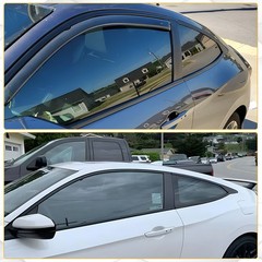 1-10Set Left Right Overlay for Honda Civic Coupe 16-20 Window Trim Glossy Black