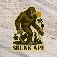 Skunk Ape Decal Cryptid Retro Sticker for Car Truck Window Bumper DieCut Vinyl