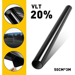 1PC 20% VLT Window Tint 20″ x 10ft Roll Heat Reject UV Protection Car Glass Film