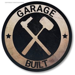 Garage Built Mechanic Racing Drifting JDM Hot Rod Vinyl Sticker 4″