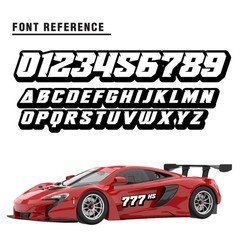 Custom Car Racing Number Class Magnet Decal x2 8,10,12-16 inch – Vibrant Style