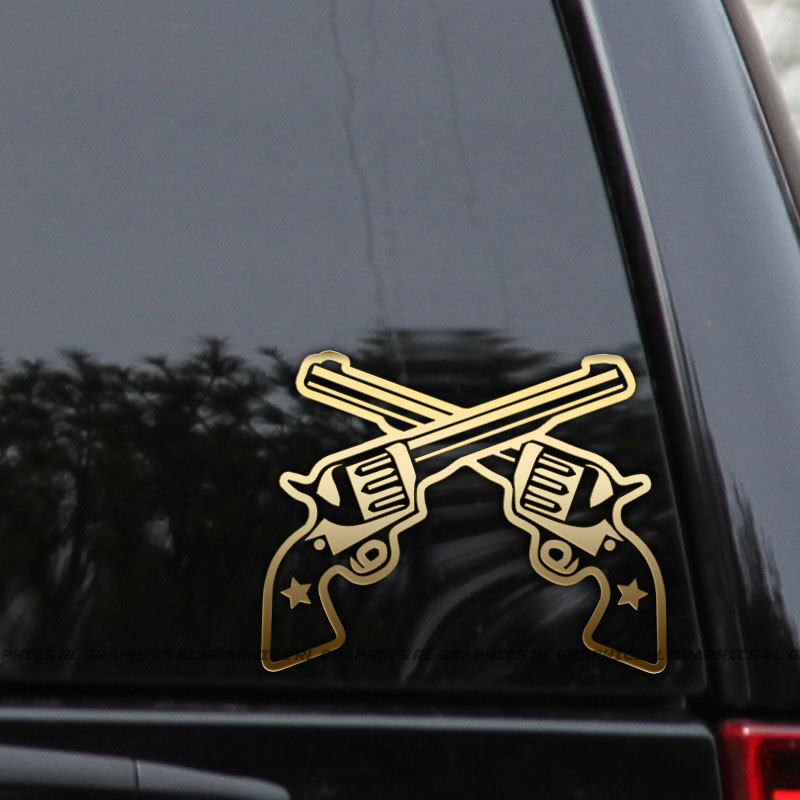 Crossed Guns Decal Sticker Cowboy Country Miranda Lambert Truck Window Laptop