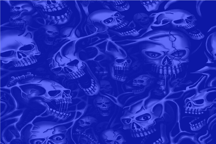 Ghost Skulls Graphic Decal Vinyl Bike Motorcycle Car Wrap 24×36 Seamless Blue US