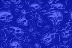 Ghost Skulls Graphic Decal Vinyl Bike Motorcycle Car Wrap 24×36 Seamless Blue US