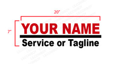 Custom Business Name Advertising sign Car Lettering Decal Truck vinyl Back BS5