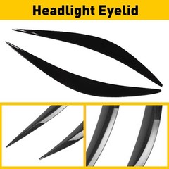 2-20X Headlight Eyelid Eyebrows Eye Lid Brow Gloss Black For Infiniti Q50 14-21
